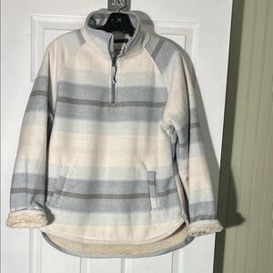 JACHS Girlfriend Half-Zip Striped Pullover